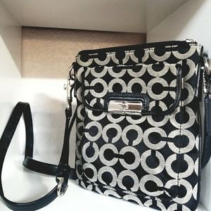 Gorgeous Black and Grey Coach crossbody purse